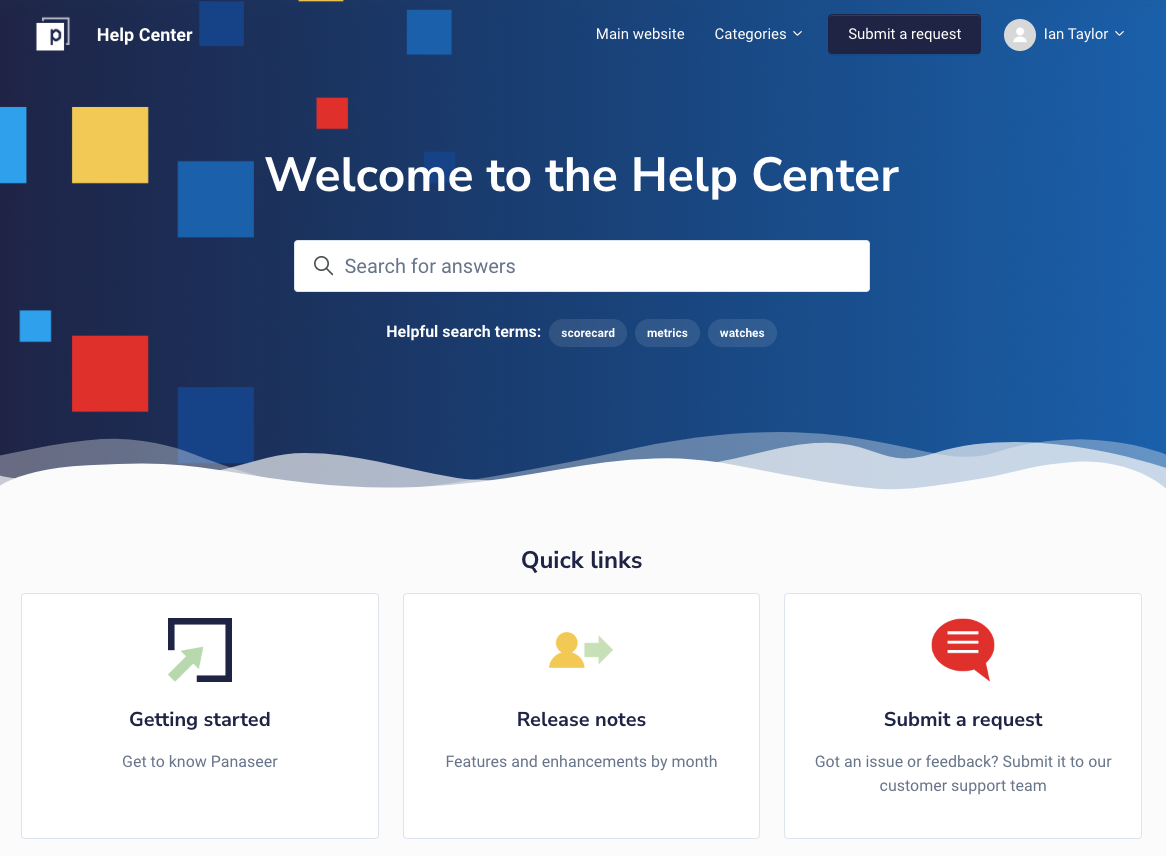help center homepage