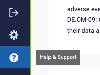 help button on menu