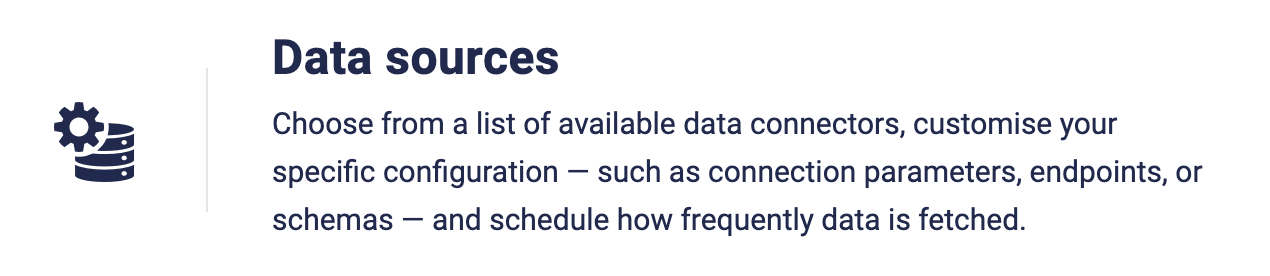 Data sources catalog