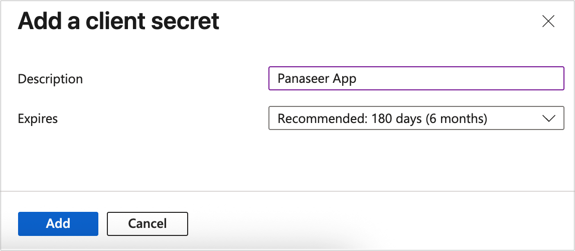 New Client Secret