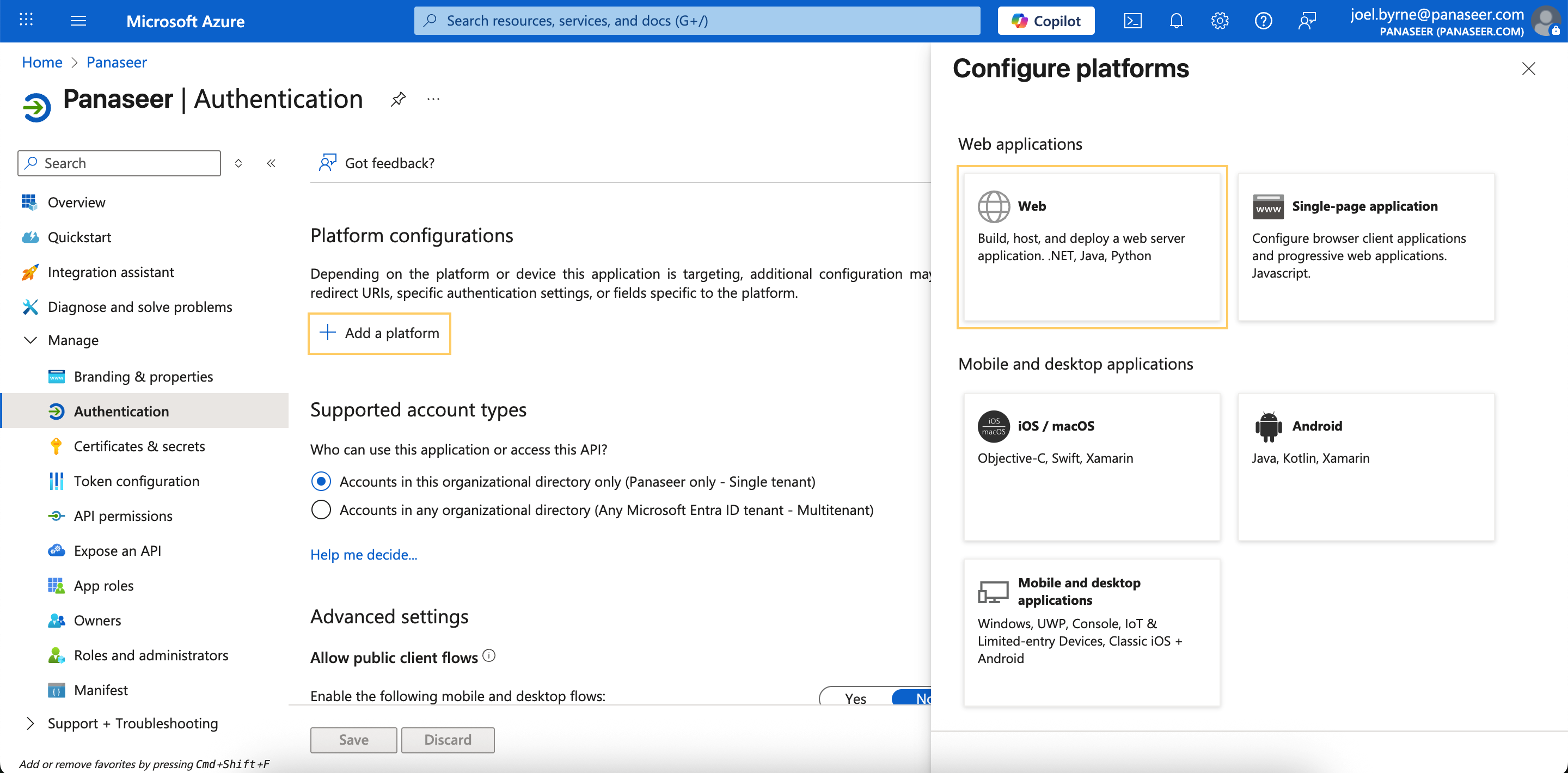Add platform URIs